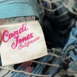 Vintage 1970’s Candi Jones Floral Ruffle Long Sleeve Maxi Dress Blue Large Size undefined Photo 9