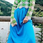 ZARA  STRAPPY RIB Full Cut Dress w/ V-neckline & Spaghetti Straps Blue Size S NEW Photo 2