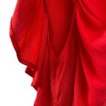 Newbury Kustom  Red Ruffle Peplum Cropped Top Photo 7