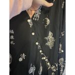 Soft Surroundings  Sz L Tunic Blouse Top Black Japanese Japan Style Photo 2
