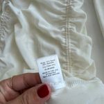 August Getty Atelier White Mesh Ruched Bodycon Long Sleeve Dress S Photo 3