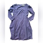 MM.LaFleur M.M.LaFleur Emeline Boatneck Fit & Flare Sleeve Dress Eggplant Purple size 10 Photo 2