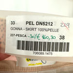 ottod'Ame | NWT | US Sz 2 | DESIGNER Pink 100% Italian Leather Darted Mini Skirt Photo 8