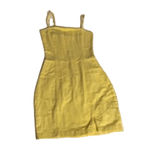 H&M Divided Bodycon Mini Dress Yellow Corset Style XS Photo 1