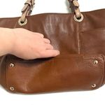 Michael Kors Medium Brown Leather Y2K Tote Shoulder Bag Purse Photo 3