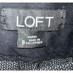 Loft Womens Dress Pants Size 8 Black White Straight Leg Pockets Hook Eye Closure Photo 1