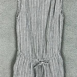 Old Navy  Romper Womens‎ Small Blue Striped Halter Pockets Linen Blend Beach Boho Photo 0