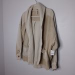 Free People JORDAN JACKET IN WASHED MUSLIN Size Small Tan Photo 3