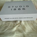 Ancient Allure Metal Medallion Necklace Silver Photo 1