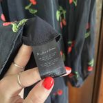 For Love & Lemons  Cherry Twist Mini Dress Retro Burnout Velvet Pinup Cutouts L Photo 5