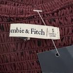 Abercrombie & Fitch Shirt Womens Small Brown Black Polka Dot Crop Top Festival Photo 5