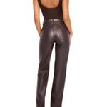 Good American  Black Leather Look Pants Photo 7