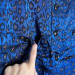 Banana Republic CLEARANCE! Blue Leopard Skirt Size 4 Like New Photo 3