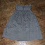 J Crew silk gray strapless semi formal layered mini dress Size 10 Photo 4