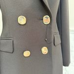 ZARA  Black Double Breasted Long Blazer Mini Dress Gold Buttons Small NWOT Photo 2