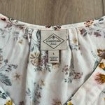 st. john's bay St. John’s Bay Women’s Cream Floral Blouse Size Large Photo 1