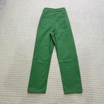 Farm Rio  Green Straight Pleat Pants NWOT Women's Size 27 W29 Cotton High Waist Photo 11