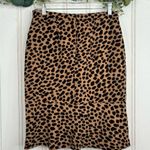 Ann Taylor NEW Cheetah Leopard High Rise Flounce Back Pencil Skirt Work - size 0 Photo 6