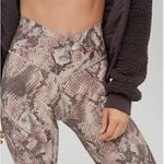 Aerie OFFLINE Real Me Brown Snake Skin Print Hi-Rise Crossover 7/8 Leggings Sz S Photo 1