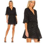 Revolve Karina Grimaldi X  Womens Irna Dot Mini Dress Polka Black Size Large Photo 1
