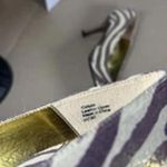 J RENEE' Leather Tiger Stripe Copper Shine Stiletto Size 6.5 Gold Photo 7