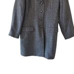 Gianni Vintage Wool Blend Made in the USA Heather Gray Button Down SZ 12 Photo 2