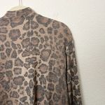 LNA [] Brown Leopard Print Kurt Longline Ribbed Knit Duster Cardigan Size Large L Photo 8