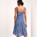 ASTR The Label Blended Blue Floral Print Button-Up Midi Dress S Photo 3