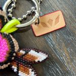 Consuela  Pink and Brown Leopard print Heart Tassel Keychain Photo 3