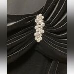 XScape Elegant Black Velvet Top with Rhinestone Detail vintage Y2K Photo 2