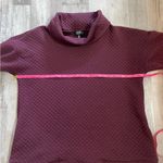 Jones New York red quilted cowl neck pullover sweater. Size Large. Wine color Photo 5