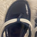 J. McLaughlin  Blue and White Sandals Classic Thong Style size not available Photo 7