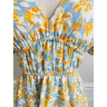 Hyacinth House Pauline Floral Puff Sleeve Midi Dress – Blue & Orange – XS Photo 8