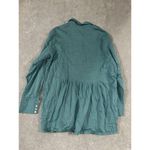 Soft Surroundings blue button down flowy shirt XL Cotton Photo 5