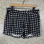 Crown & Ivy Navy Blue & White Embroidered Circles Shorts - Size 6 - 5" Inseam Photo 0