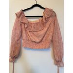 Lovers + Friends  Juliette Boho One Shoulder Pink Top Size Small Photo 3