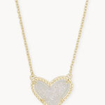 Kendra Scott  Gold Heart Necklace with Silver Center Photo 0