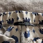 Papaya  Women’s Pull On Bohemian Cream & Blue Silky Shorts Sz Small EUC Photo 3