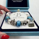 Bella Perlina Silver Tone Charm Bracelet Charms Boxed Vacation Cruise Tropical Photo 4