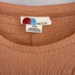 Free People  Beach Peach Ruffle Babydoll Shirt Mini Dress Boho Size Medium Photo 2