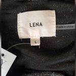 Ny&co NWT Lena NY&C Black Glitter V-Neck Top Long Sleeve Size:L Photo 1