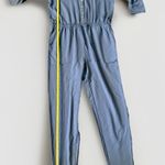 Garnet Hill  Traverse Knit Jumpsuit M Blue Comfy Casual  Coastal Lounge Boho Photo 11