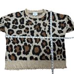 Hayden Los Angeles Distressed Leopard Print Crewneck Sweater Size Small Photo 2