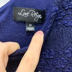 Love Reign Navy Floral Lace Bell Sleeve Dress Photo 5