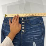 Almost Famous Skinny Jeans Womens 0 Blue Cotton Mid Rise Distressed Frayed Hem Photo 8