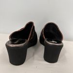 Coldwater Creek  Black Leather Heeled Clogs Mules Size 9.5 Photo 5