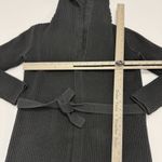 J Crew Cardigan Womens Petite Small Black Ribbed Hooded Sweater Belted Vintage Size undefined Photo 3