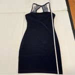Lulus Sultry Summoning Navy Blue Velvet Lace Bodycon Mini Dress SMALL Photo 8