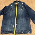 Torrid Longline Distressed Denim Jacket Size 6 Fall Winter Streetwear Y2K Style Photo 4