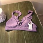 Time & Tru  NWT Women's Purple Ruffle Bikini Top Size L Photo 2